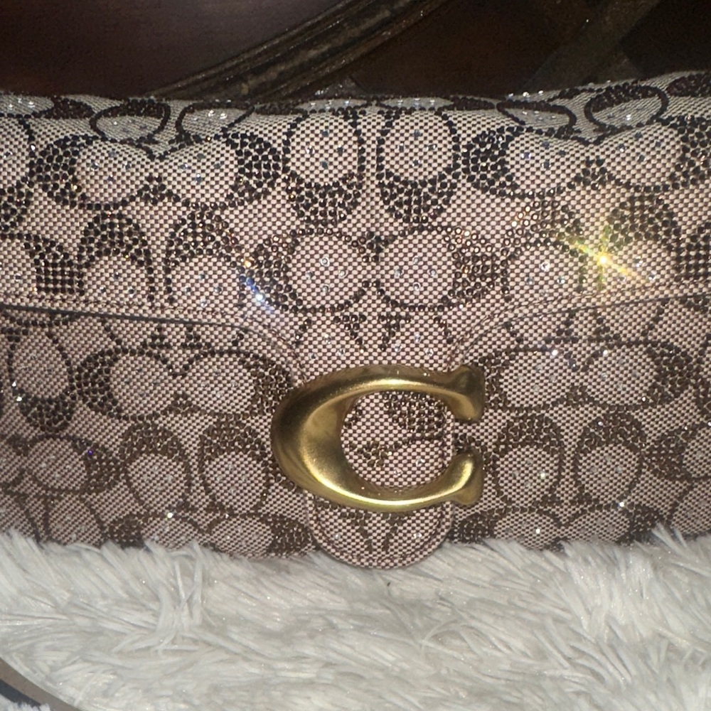 Coach Tabby Shoulder Bag 26 In Crystal Signature Jacquard - Picture 10 of 12